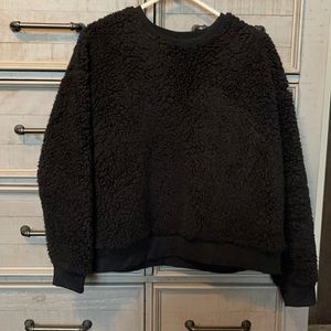 Black sherpa sweater from Target